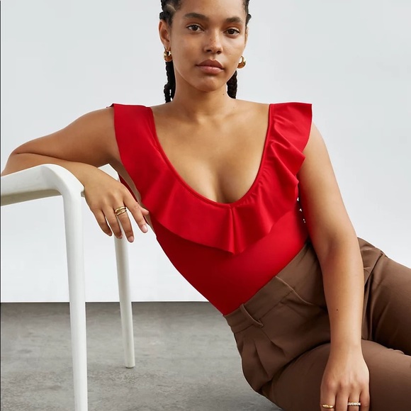 Aritzia Wilfred Danette Bodysuit - Red BNWT (Swimsuit) - Picture 4 of 8
